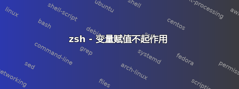 zsh - 变量赋值不起作用