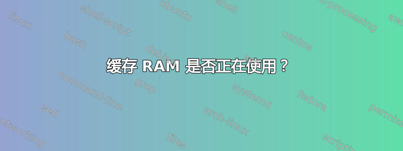 缓存 RAM 是否正在使用？