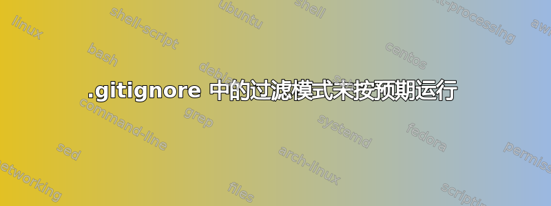 .gitignore 中的过滤模式未按预期运行