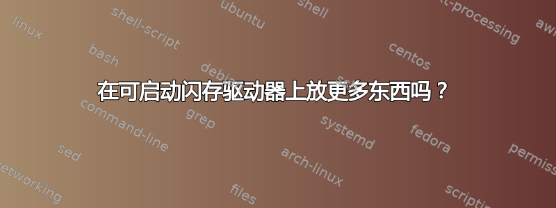 在可启动闪存驱动器上放更多东西吗？