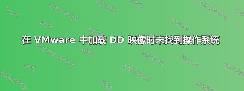 在 VMware 中加载 DD 映像时未找到操作系统