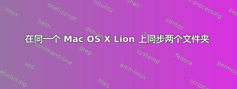 在同一个 Mac OS X Lion 上同步两个文件夹