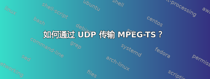 如何通过 UDP 传输 MPEG-TS？