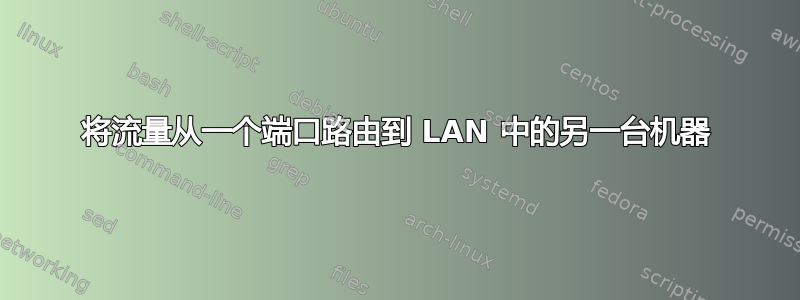 将流量从一个端口路由到 LAN 中的另一台机器