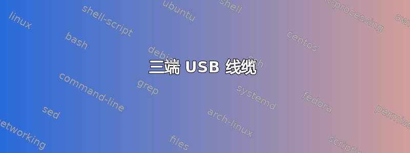 三端 USB 线缆