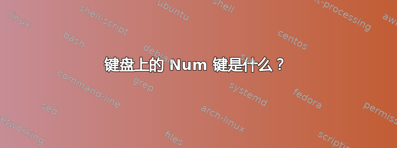 键盘上的 Num 键是什么？