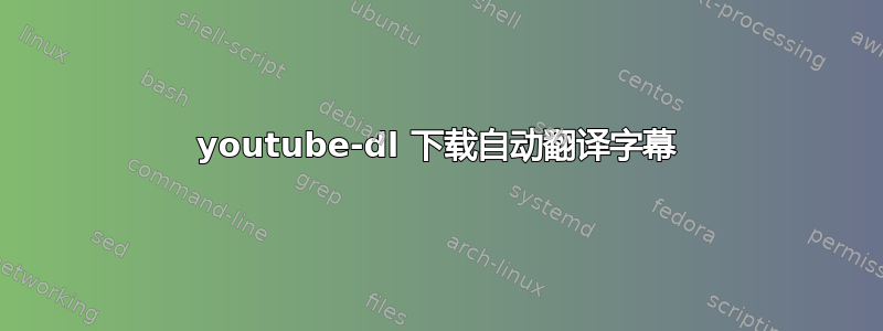 youtube-dl 下载自动翻译字幕