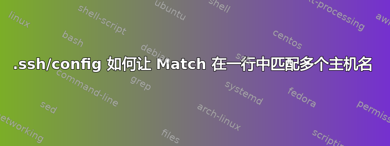 .ssh/config 如何让 Match 在一行中匹配多个主机名