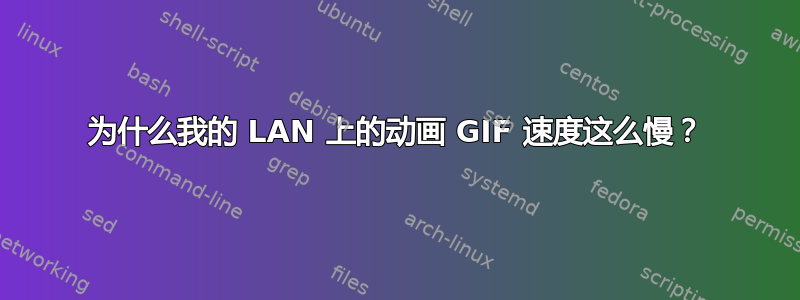 为什么我的 LAN 上的动画 GIF 速度这么慢？