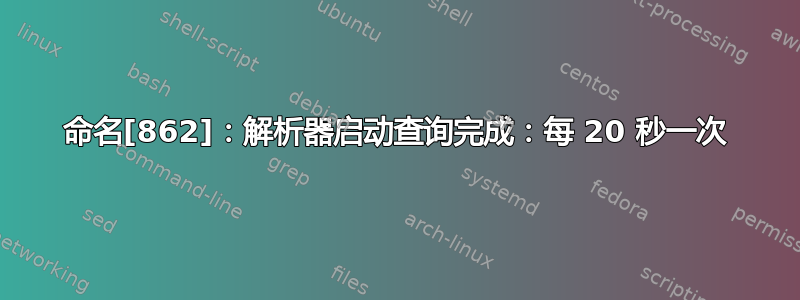 命名[862]：解析器启动查询完成：每 20 秒一次