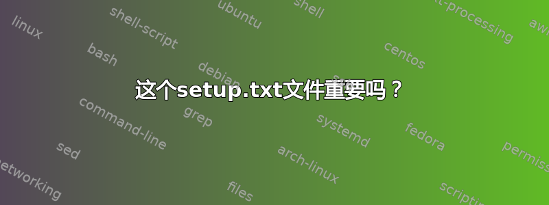 这个setup.txt文件重要吗？