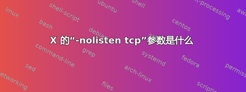 X 的“-nolisten tcp”参数是什么