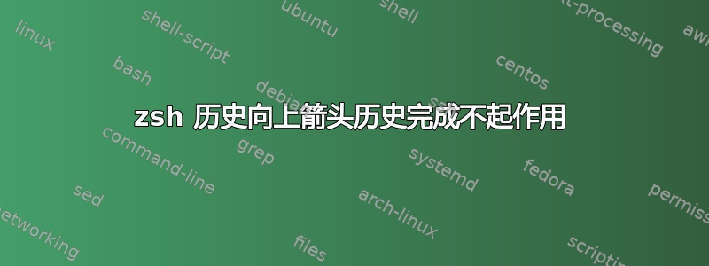 zsh 历史向上箭头历史完成不起作用