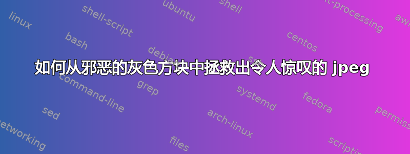 如何从邪恶的灰色方块中拯救出令人惊叹的 jpeg