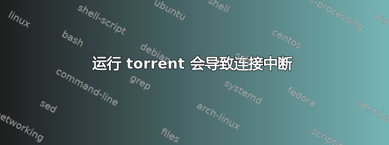 运行 torrent 会导致连接中断