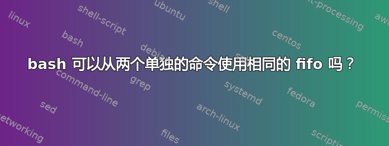 bash 可以从两个单独的命令使用相同的 fifo 吗？