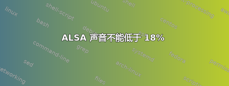 ALSA 声音不能低于 18%