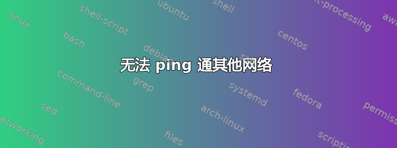 无法 ping 通其他网络