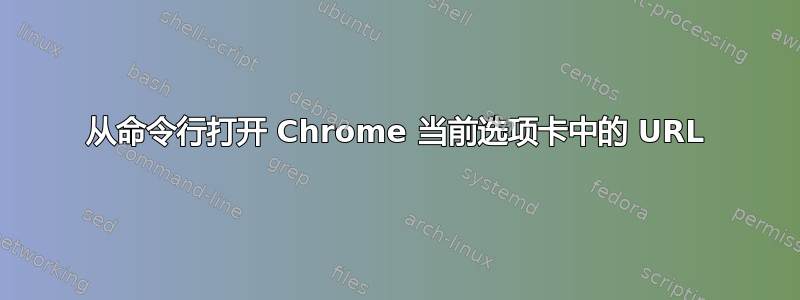 从命令行打开 Chrome 当前选项卡中的 URL