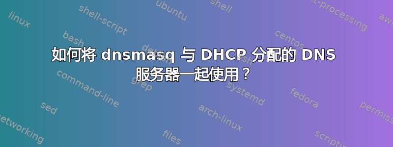 如何将 dnsmasq 与 DHCP 分配的 DNS 服务器一起使用？