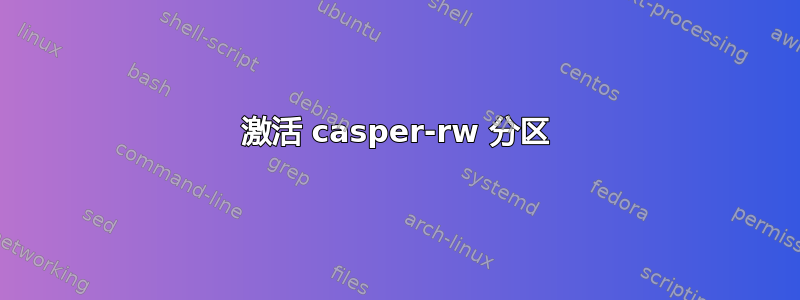 激活 casper-rw 分区