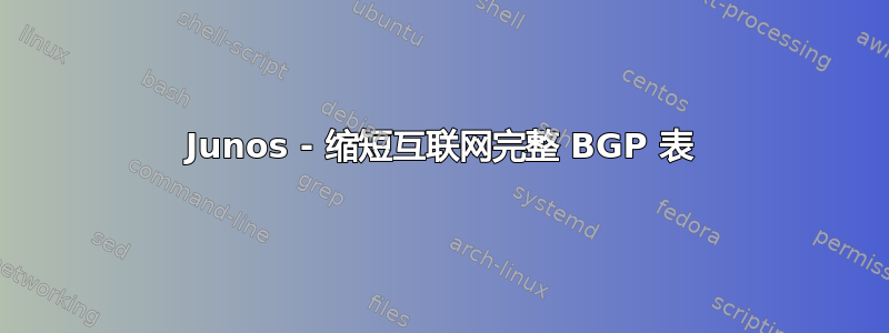 Junos - 缩短互联网完整 BGP 表