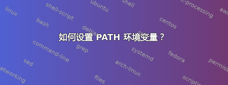 如何设置 PATH 环境变量？