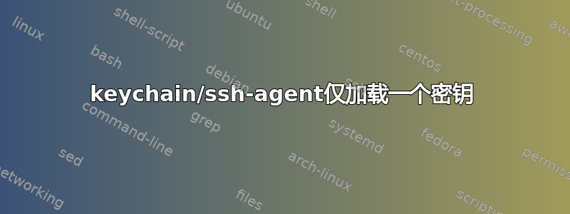 keychain/ssh-agent仅加载一个密钥