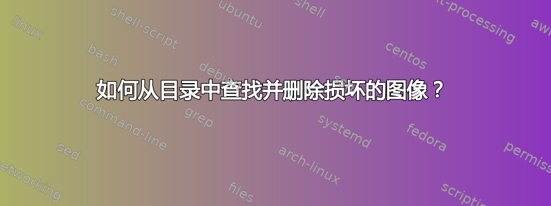 如何从目录中查找并删除损坏的图像？