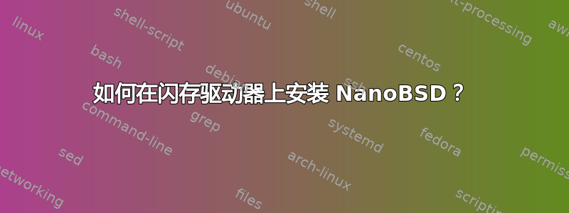 如何在闪存驱动器上安装 NanoBSD？