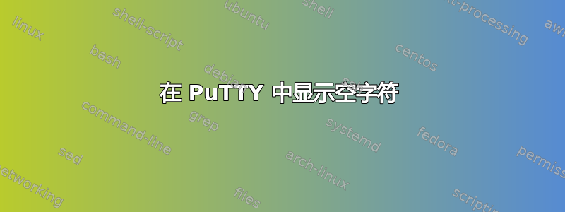 在 PuTTY 中显示空字符