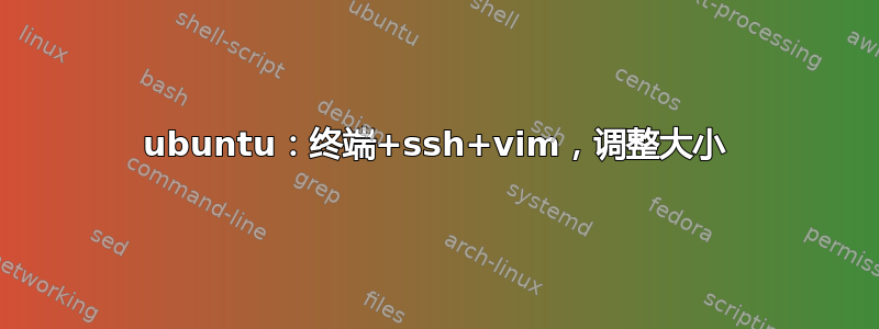 ubuntu：终端+ssh+vim，调整大小