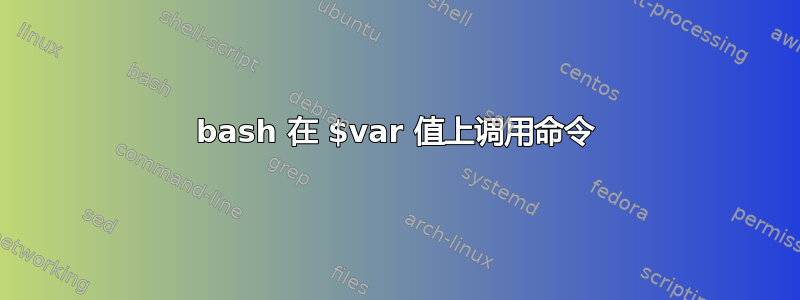 bash 在 $var 值上调用命令