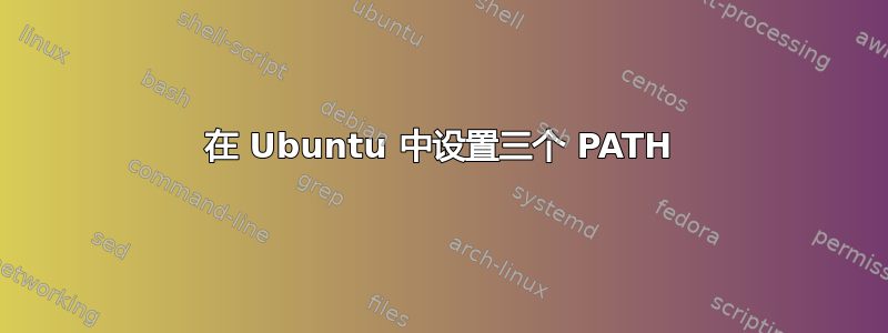 在 Ubuntu 中设置三个 PATH