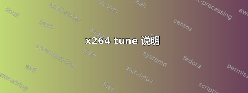 x264 tune 说明