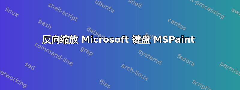 反向缩放 Microsoft 键盘 MSPaint