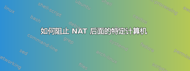 如何阻止 NAT 后面的特定计算机