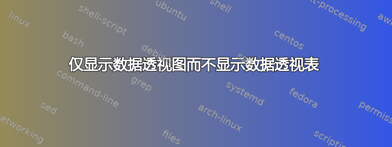 仅显示数据透视图而不显示数据透视表