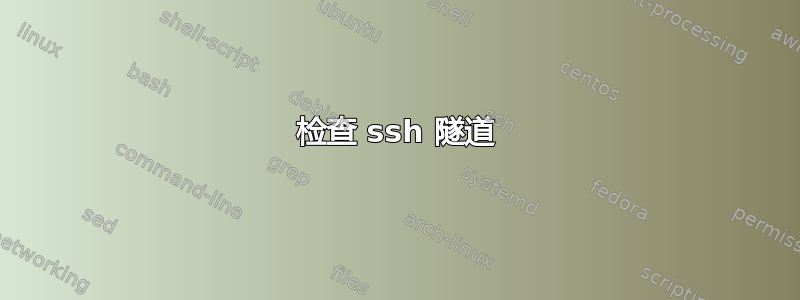 检查 ssh 隧道