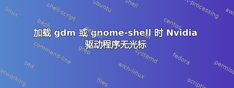 加载 gdm 或 gnome-shell 时 Nvidia 驱动程序无光标