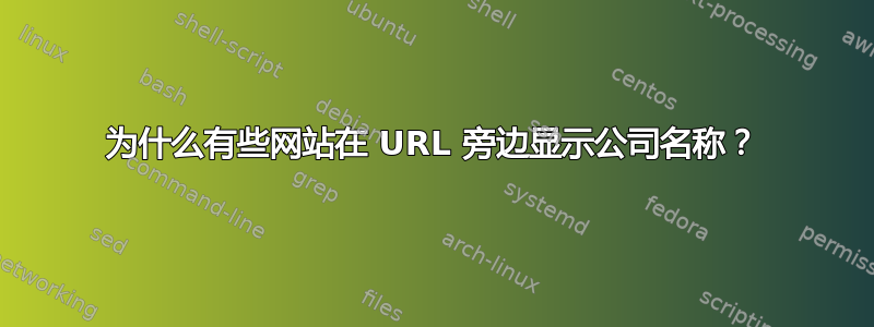 为什么有些网站在 URL 旁边显示公司名称？