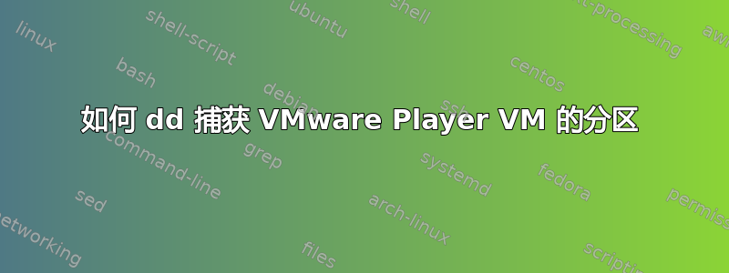 如何 dd 捕获 VMware Player VM 的分区