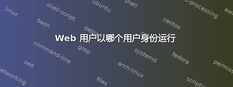 Web 用户以哪个用户身份运行