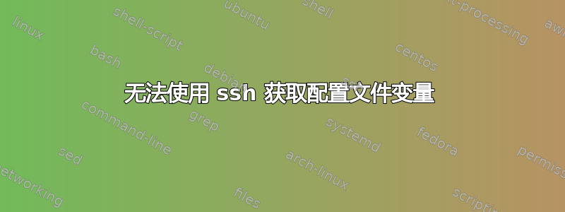 无法使用 ssh 获取配置文件变量