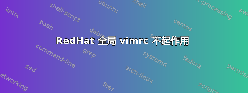 RedHat 全局 vimrc 不起作用