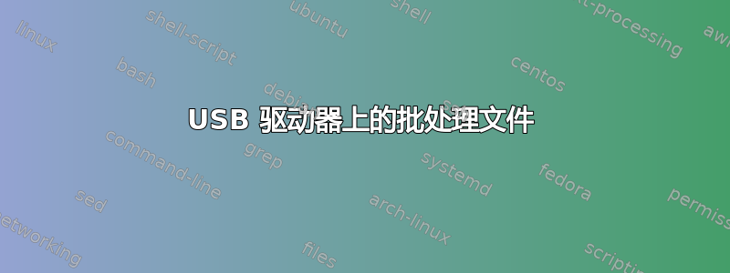 USB 驱动器上的批处理文件