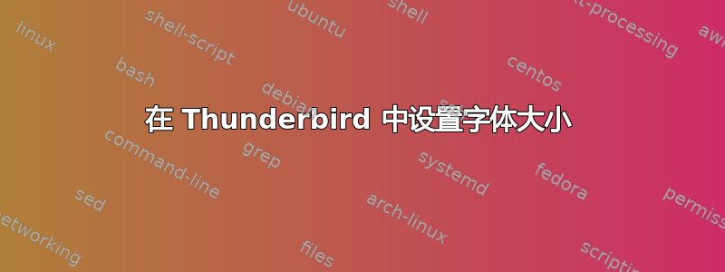 在 Thunderbird 中设置字体大小