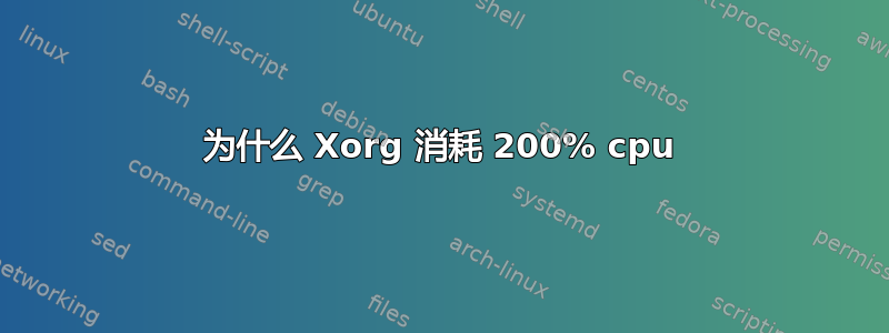 为什么 Xorg 消耗 200% cpu