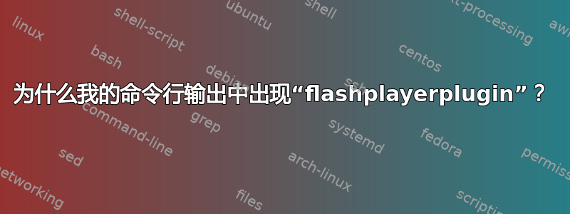 为什么我的命令行输出中出现“flashplayerplugin”？