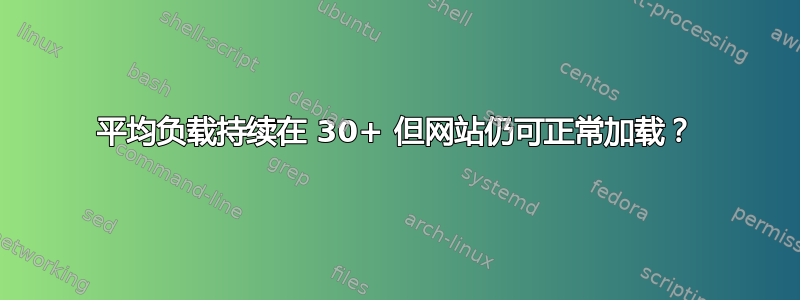 平均负载持续在 30+ 但网站仍可正常加载？